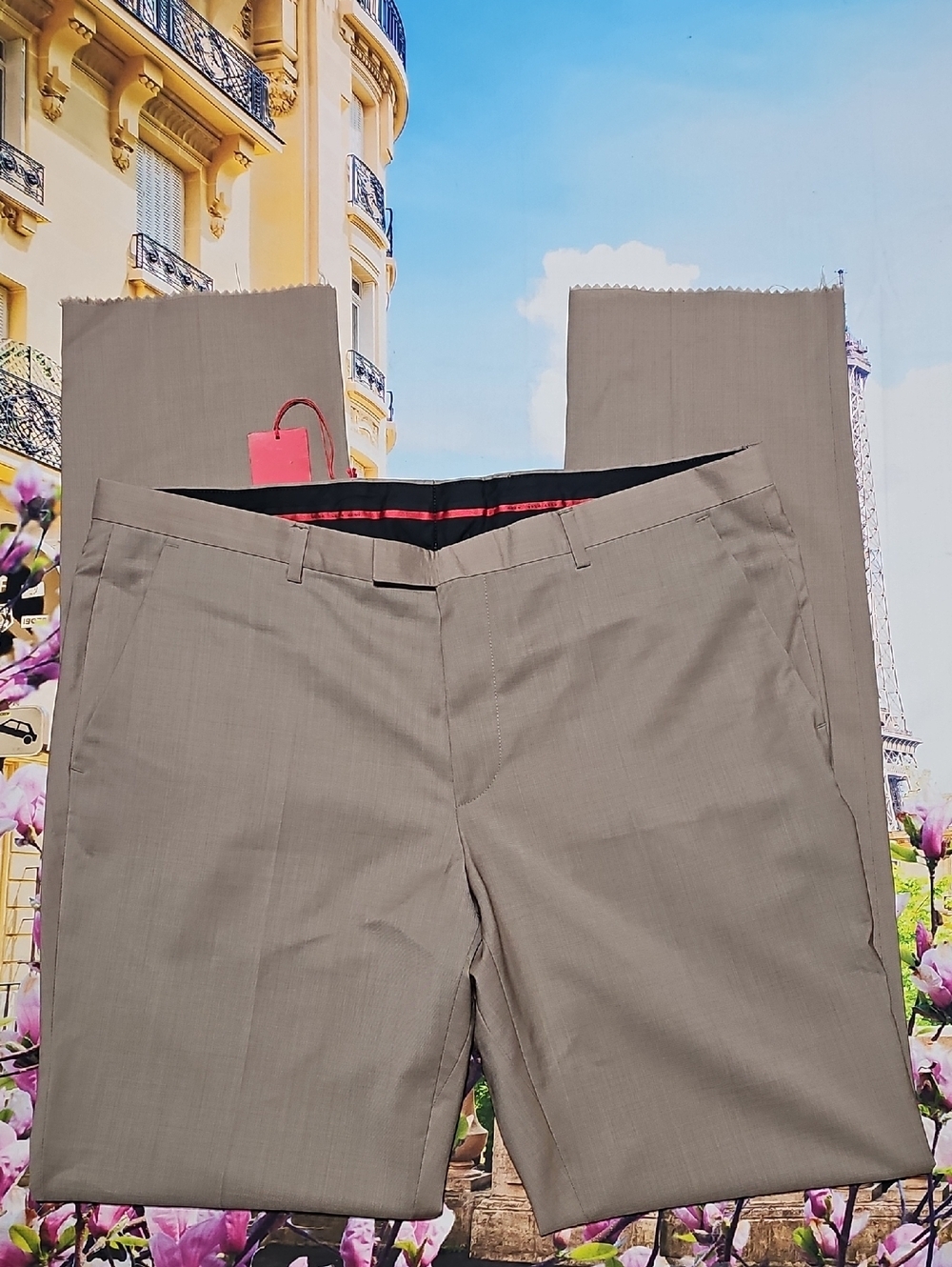 Hugo Boss Unhemmed Trousers Pants Size 38‎ New